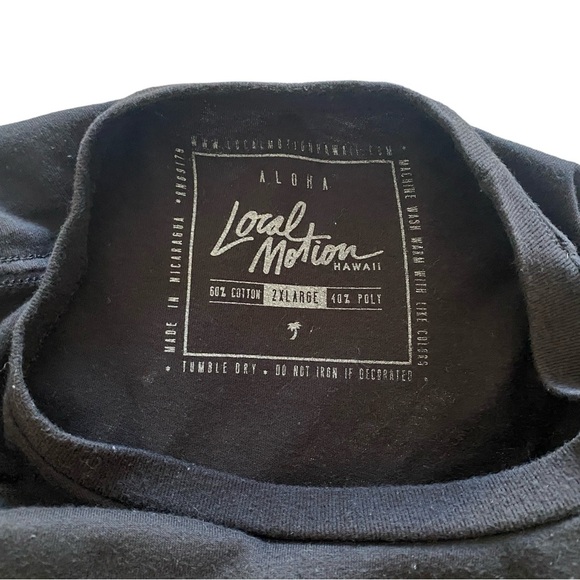 LOCAL MOTION Salt Water Surf Hawaiian Tee Shirt Men 2XL XXL - Picture 5 of 6